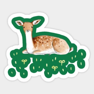 Happy Fallow Deer Sticker